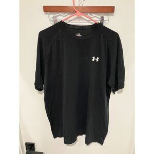 Under Armour Heatgear Men's Solid T-Shirt, Black, Size Large